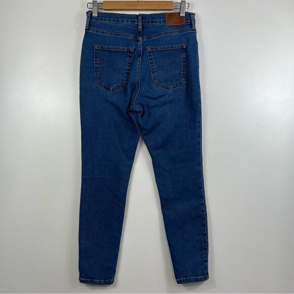 Everlane Medium Wash High Waisted Skinny Stretch Denim Ankle Jeans Size 29 - Picture 9 of 10